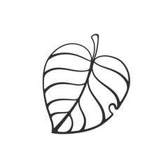 Doodle of tree leaf