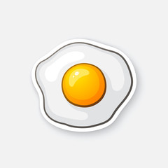 Sticker one fried egg