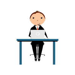 Person work on computer