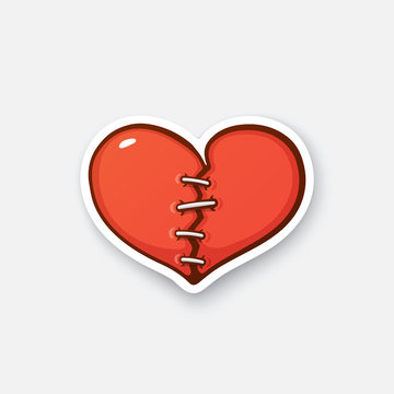 Sticker broken heart