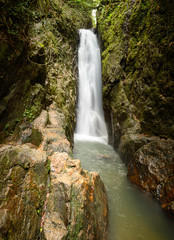 Fototapeta na wymiar Beautiful of Bangpae waterfall at Phuket province Thailand.