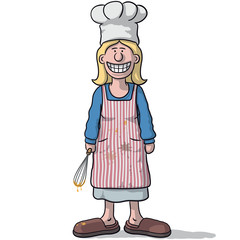 smiling woman cook