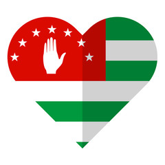 Abkhazia flat heart flag