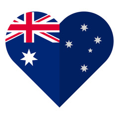Australia flat heart flag
