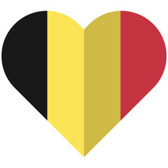 Fototapeta premium Belgium flat heart flag