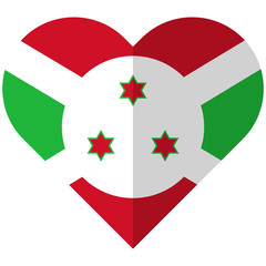 Burundi flat heart flag