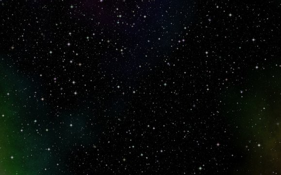 Abstraction space background for design. Mystical light. Starry outer space. Panoramic looking into deep space. Dark night sky full of stars.