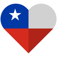 Chile flat heart flag