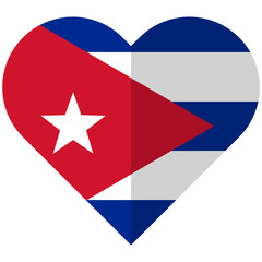 Cuba flat heart flag