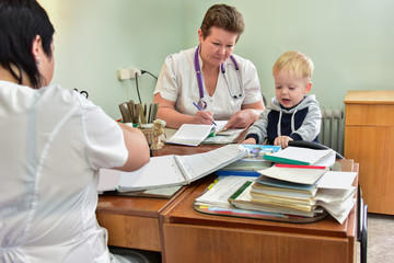 Fototapeta premium Little patient / Photo of the small patients at the children's hospital
