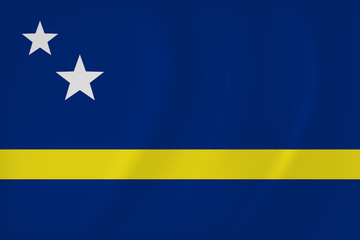 Curacao waving flag
