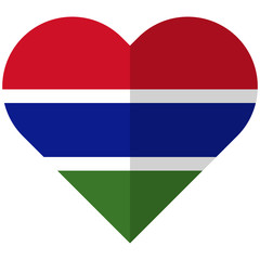Gambia flat heart flag