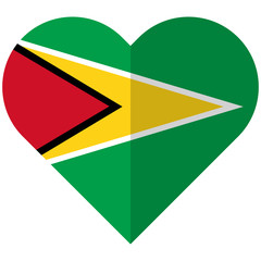 Guyana flat heart flag