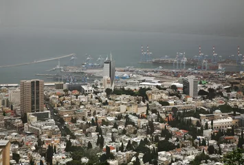 Fotobehang Panoramic view of Haifa. Israel © Andrey Shevchenko