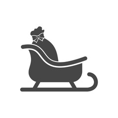 Christmas Sleigh icon - vector Illustration 