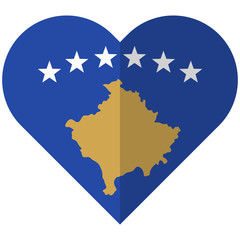 Kosovo flat heart flag