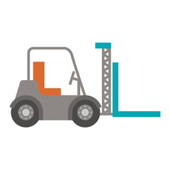 forklift truck with forks icon vector illustration