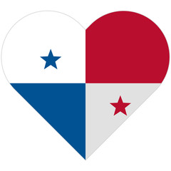 Panama flat heart flag