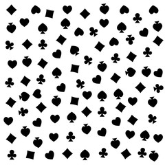 The seamless pattern made out of casino symbols