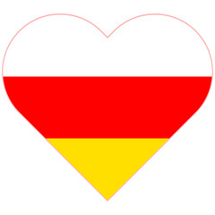 South Ossetia flat heart flag