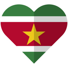 Surinam flat waving flag