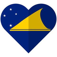 Tokelau flat heart flag