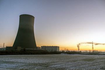 nuclear power plant sunset sunrise Radiation soil environment