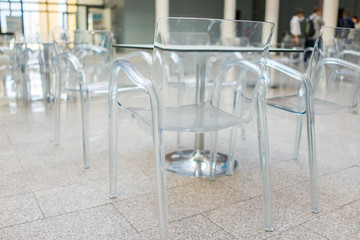 Modern chairs and table