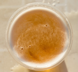 plastic beer glass