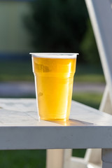 plastic beer glass