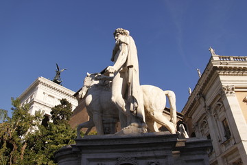 Fototapeta na wymiar Place du Capitole à Rome, Italie 