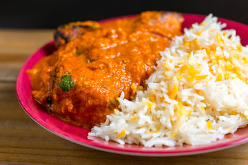 Handmade Indian curry chicken rice