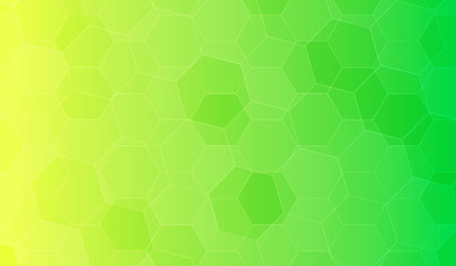 abstract yellow, green color hexagon background. vector. geometr