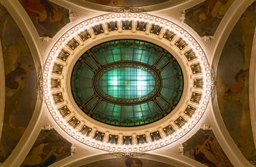 Obraz premium Ceiling of Smetana Hall in Prague