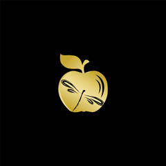 golden apple vector