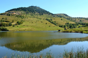 Landscape in the village Rosia Montana, in Apuseni Mountains, Transylvania.The Apuseni Mountains is a mountain range in Transylvania and have about 400 caves.