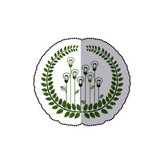 Obraz premium sticker ornament of light bulb in shape flower vector illustration