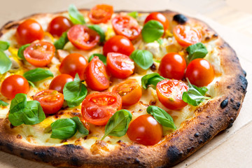 tasty pizza on a the table