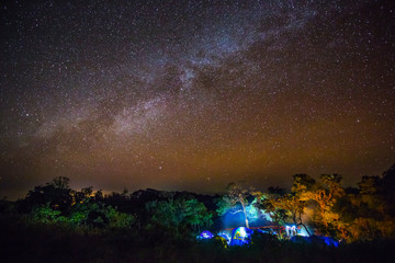 Fototapeta na wymiar Hello Milky Way, San Nok Wua, Kanchanaburi Province, Thailand