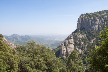 Fototapeta na wymiar Montserrat mountain, near Barcelona in Catalonia, Spain