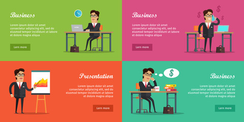 Fototapeta premium Business Baners Set