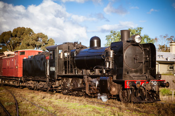 Fototapeta na wymiar Heritage Steam Train in Maldon