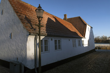 Lamp and house in Ribe