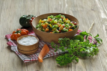 chopped vegetables