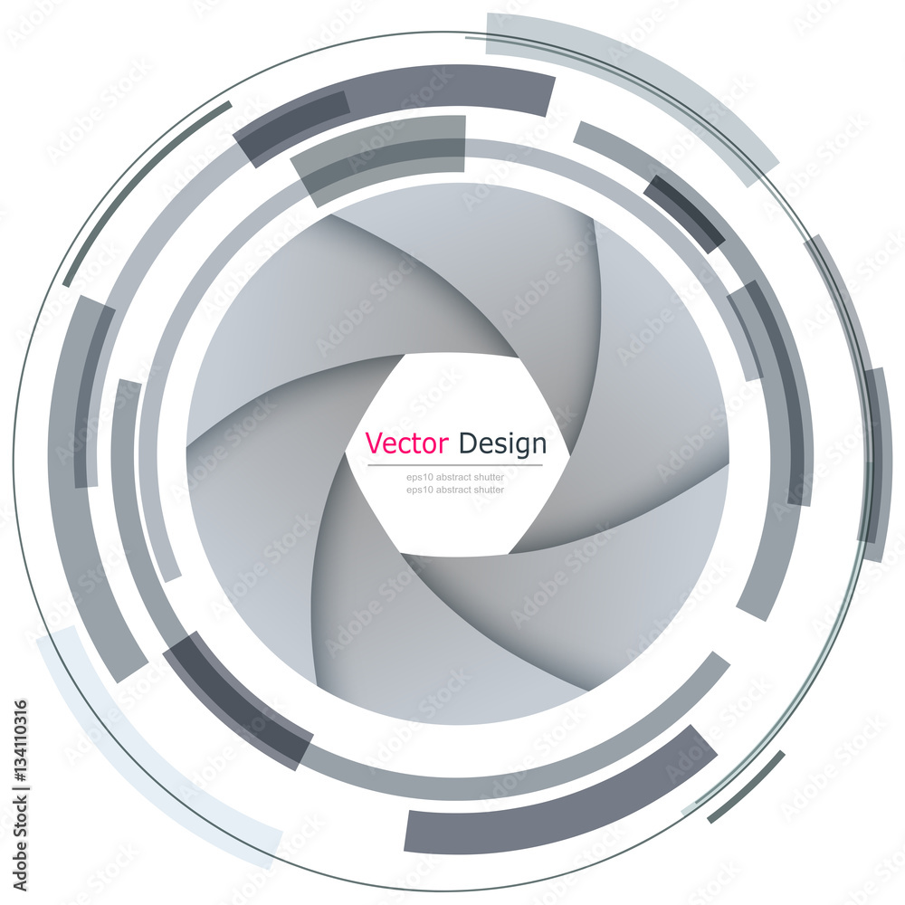 Aufkleber background with circular abstract lens design,