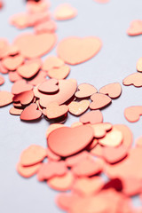 heart confetti background