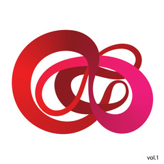 red-pink infinity abstract object