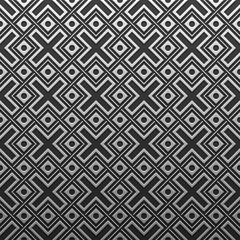 Silver/platinum metallic background with geometric pattern. Elegant luxury style.