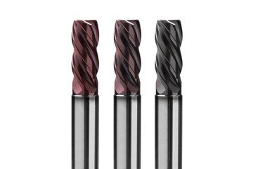 Milling cutter on white background isolated. Tools for metalwork, drill tools.