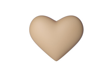 Heart 3d illustration. Heart on blue background. Happy Valentine's Day Background With 3D Heart.